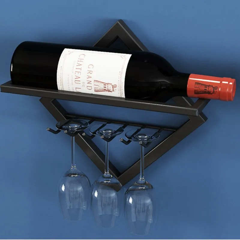 Cadouri zi onomastica - Suport de Perete pentru Sticla si Pahare de Vin