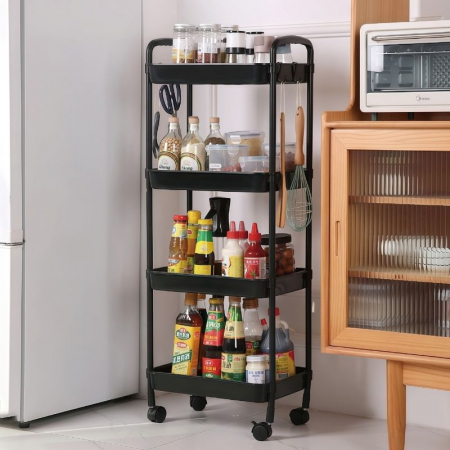 Cadouri pentru Mama - Suport pe roti multifunctional cu 4 polite