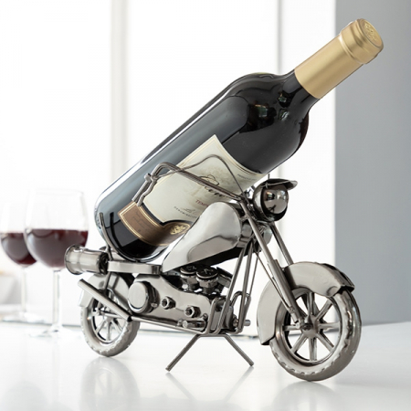 Cadouri pentru Sot - Suport sticla de vin Motocicleta metalica