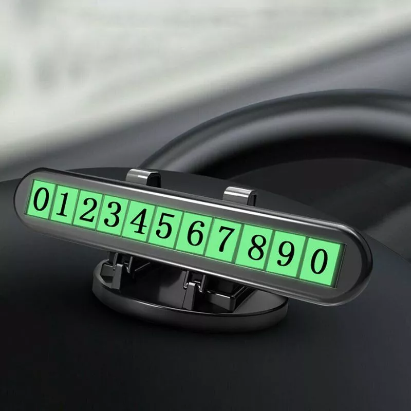 Suport telefon auto cu afisaj numar parcare temporara