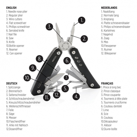 Unealta multifunctionala de buzunar 12 in 1, Solid [5]