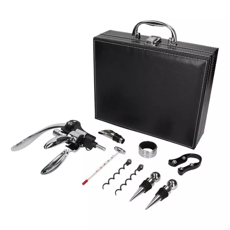 Valiza Deluxe cu accesorii de vin Premium set 9 piese [21]