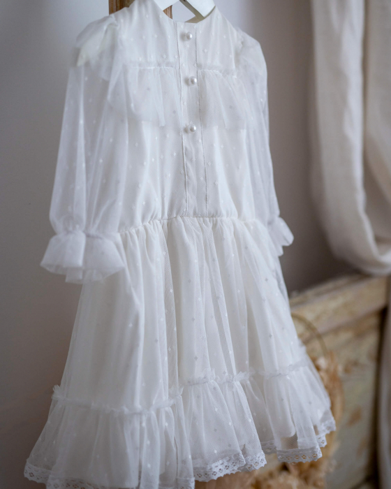 Rochie eleganta din tulle alb moale [2]