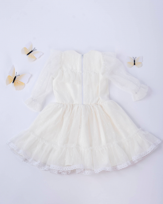 Rochie eleganta din tulle alb moale [6]