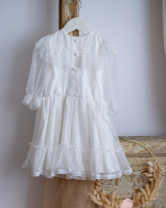 Rochie eleganta din tulle alb moale [1]