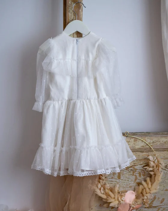 Rochie eleganta din tulle alb moale [3]
