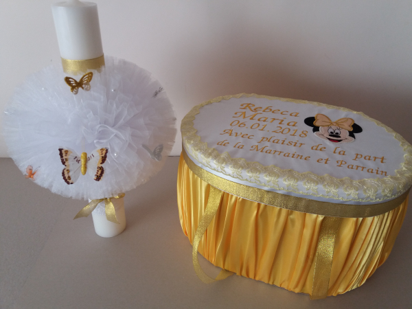 Trusou botez personalizat Gold Minnie [3]