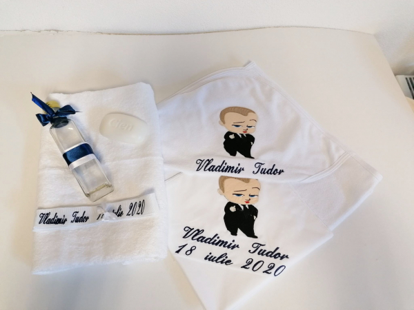 Trusou botez personalizat 6 piese Little Boss [5]