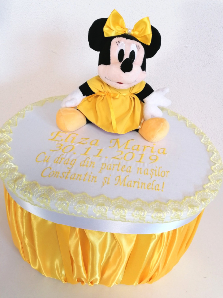 Trusou botez personalizat Yellow Minnie [6]