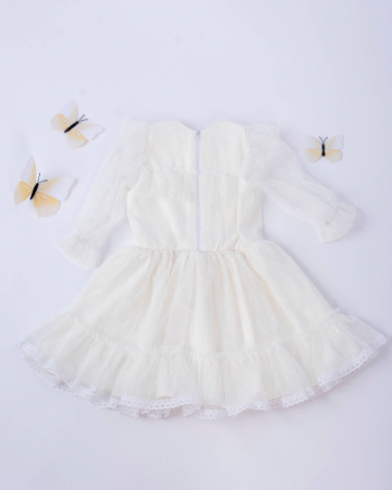 Rochie eleganta din tulle alb moale [5]