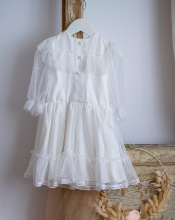 Rochițe - Rochie eleganta din tulle alb moale