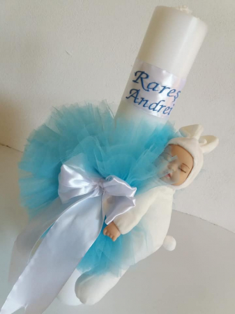 Lumânări botez băieți - Lumanare botez personalizata Sleepy Babies