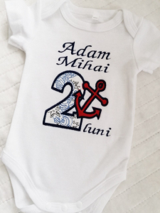 Body-uri personalizate baieti - Body bebe personalizat Sailing Anchor