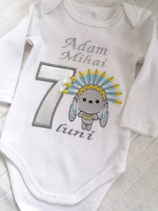 Body-uri personalizate baieti - Body bebe personalizat Little Mohican
