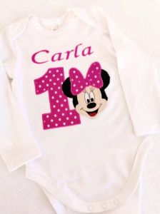 Body-uri personalizate fetițe - Body personalizat aniversar Minnie Mouse