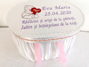 Cutii trusou - Cutie trusou botez personalizata Bear in Love