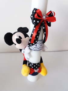 Lumânări botez băieți - Lumanare botez personalizata Mickey Mouse