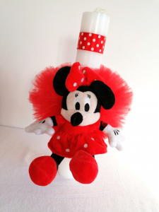 Lumânări botez fete - Lumanare botez personalizata Minnie Mouse