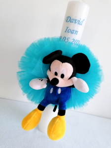 Lumânări botez băieți - Lumanare botez personalizata Mickey Mouse
