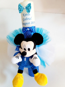 Lumânări botez băieți - Lumanare botez personalizata Mickey Mouse