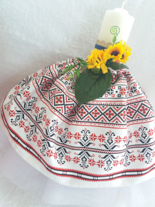 Lumânări botez fete - Lumanare botez personalizata, motiv traditonal