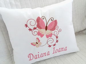 Articole Personalizate Copii - Perna bebe personalizata Butterfly