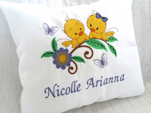 Articole Personalizate Copii - Perna bebe personalizata Little Birds