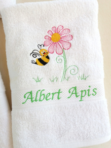 Prosoape personalizate botez - Prosop personalizat Honey Bee 140 x 70 cm