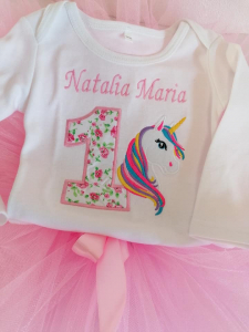 Seturi aniversare personalizate - Set TuTu personalizat Unicorn