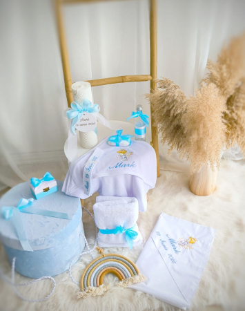 Trusou botez baieti complet - Trusou botez personalizat Baby Angel