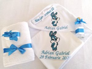 Trusou botez baieti 6 piese - Trusou botez 6 piese Bugs Bunny