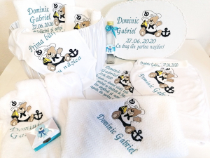 Trusou botez personalizat complet Teddy Bear Matelot [2]