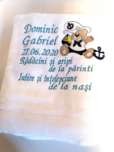 Trusou botez personalizat complet Teddy Bear Matelot [4]