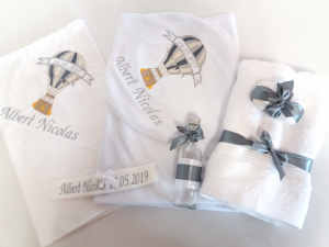 Trusouri personalizate baieti - Trusou botez personalizat 6 piese Balloon