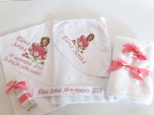Trusouri personalizate fetite - Trusou botez personalizat 6 piese Sofia