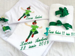 Trusou botez baieti 6 piese - Trusou botez personalizat 6 piese Elf