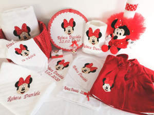 Trusou botez fetite complet - Trusou botez personalizat complet Minnie Mouse