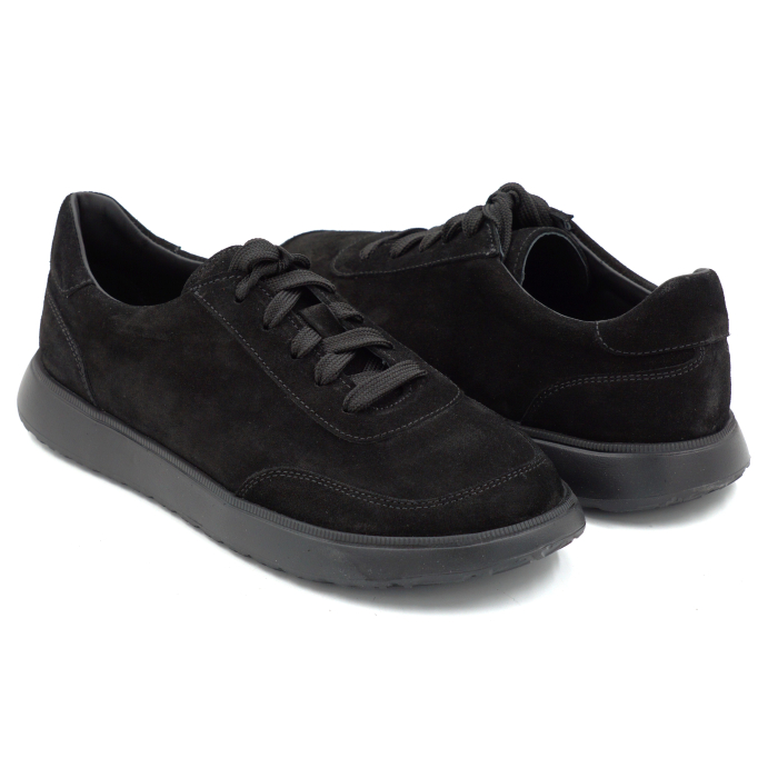 Pantofi dama barefoot tip adidas din piele naturala intorasa neagra cu varf rotund si talpa de 2 cm 55625-25 [2]