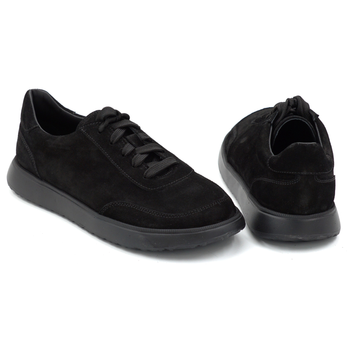 Pantofi dama barefoot tip adidas din piele naturala intorasa neagra cu varf rotund si talpa de 2 cm 55625-25 [3]