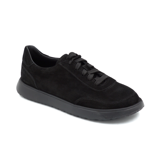 Pantofi dama barefoot tip adidas din piele naturala intoarsa neagra cu varf rotund si talpa de 2 cm 55625-25 [2]