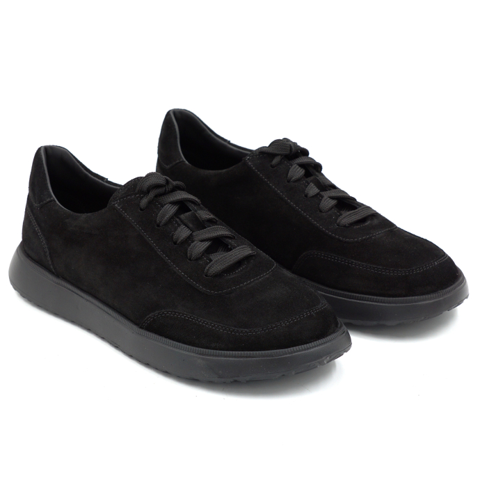 Pantofi dama barefoot tip adidas din piele naturala intoarsa neagra cu varf rotund si talpa de 2 cm 54625-1-25 [3]