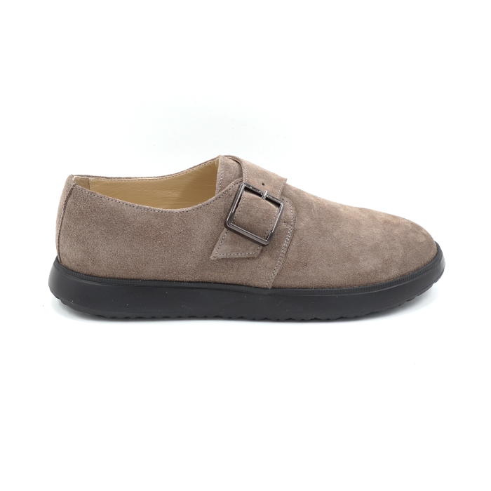 Pantofi dama tip barefoot din piele naturala intoarsa grej cu varf rotund si talpa de 2 cm 55424-2-25 [1]