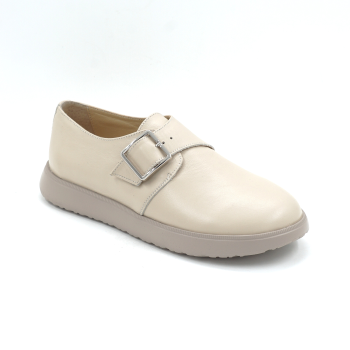 Pantofi dama tip barefoot din piele naturala nude bej cu varf rotund si talpa de 2 cm 55425-4-25 [4]