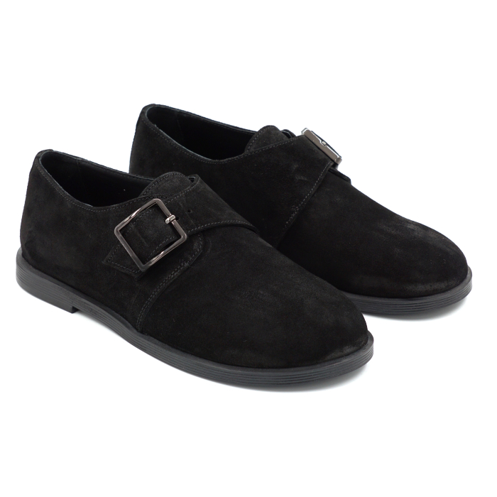 Pantofi dama tip barefoot din piele naturala intoarsa neagra cu varf rotund si talpa 1 cm 55425-25 [3]