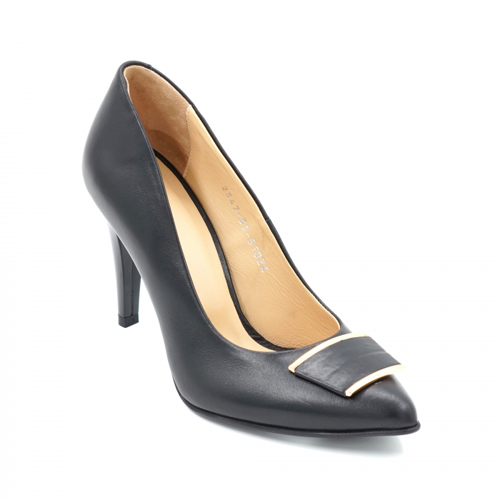Pantofi dama din piele naturala neagra cu varf ascutit stileto si toc inalt subtire 9 cm 51024-2-24 - Copie [3]