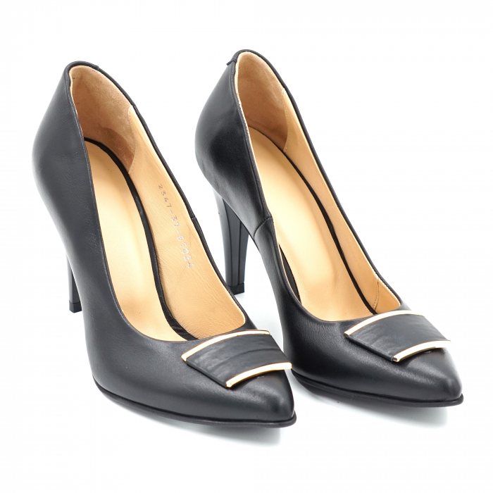 Pantofi dama din piele naturala neagra cu varf ascutit stileto si toc inalt subtire 9 cm 51024-2-24 - Copie [2]