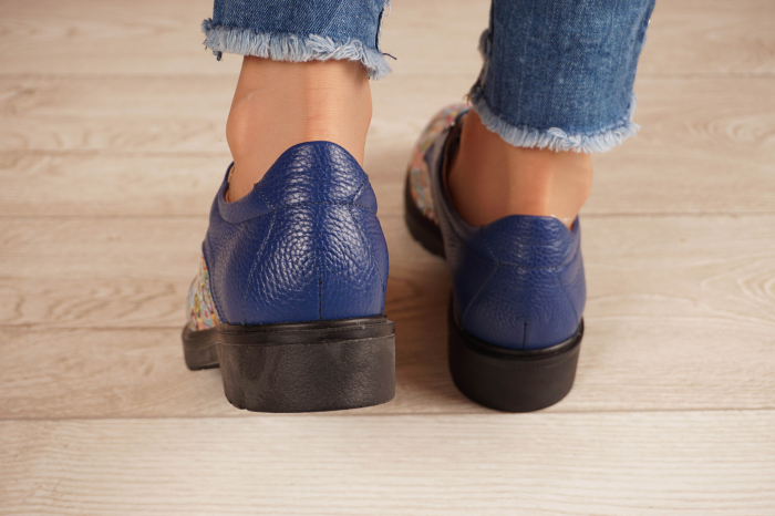 Pantofi dama din piele naturala albastra MSPD56320-2-20 [5]