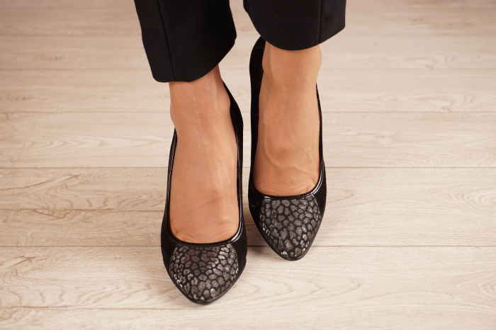 Pantofi dama din piele naturala camoscio neagra MSPD51420-1-20 [3]