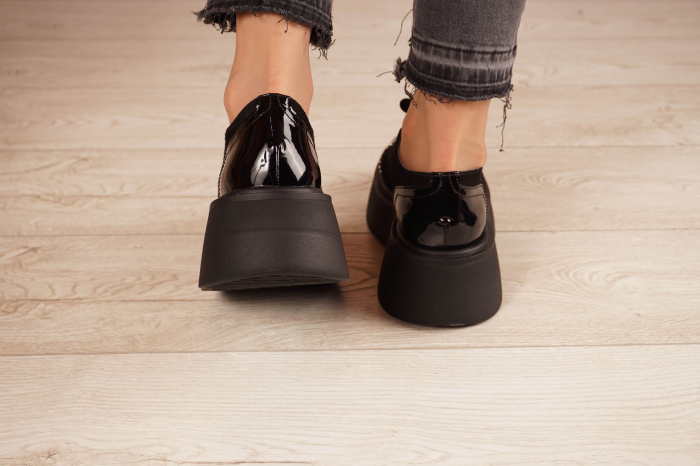 Pantofi dama din piele naturala camoscio negru MSPD53621-21 [5]