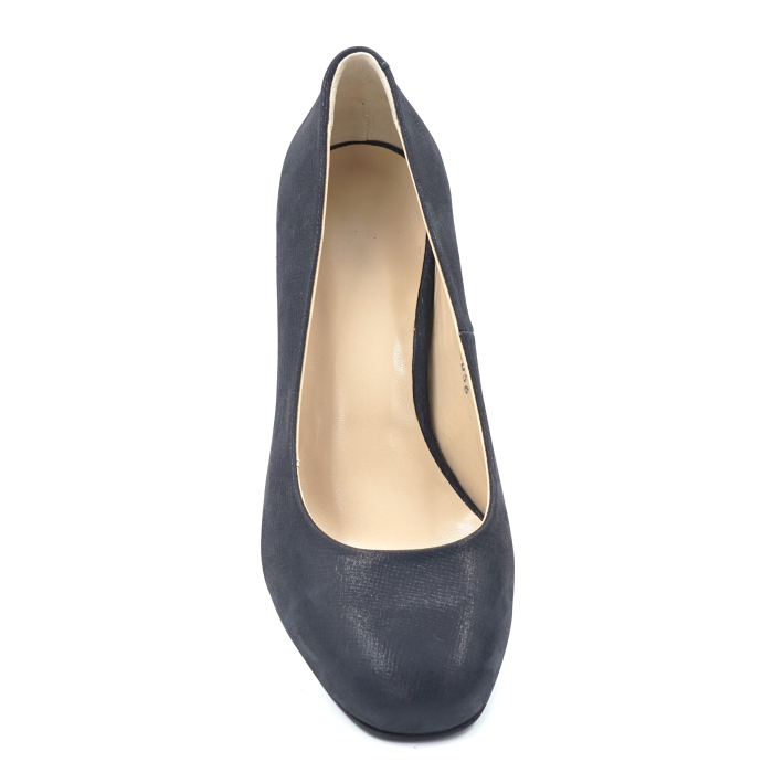 Pantofi dama din piele naturala bleumaren cu varf rotund si toc de 6 cm 6056-24 [5]